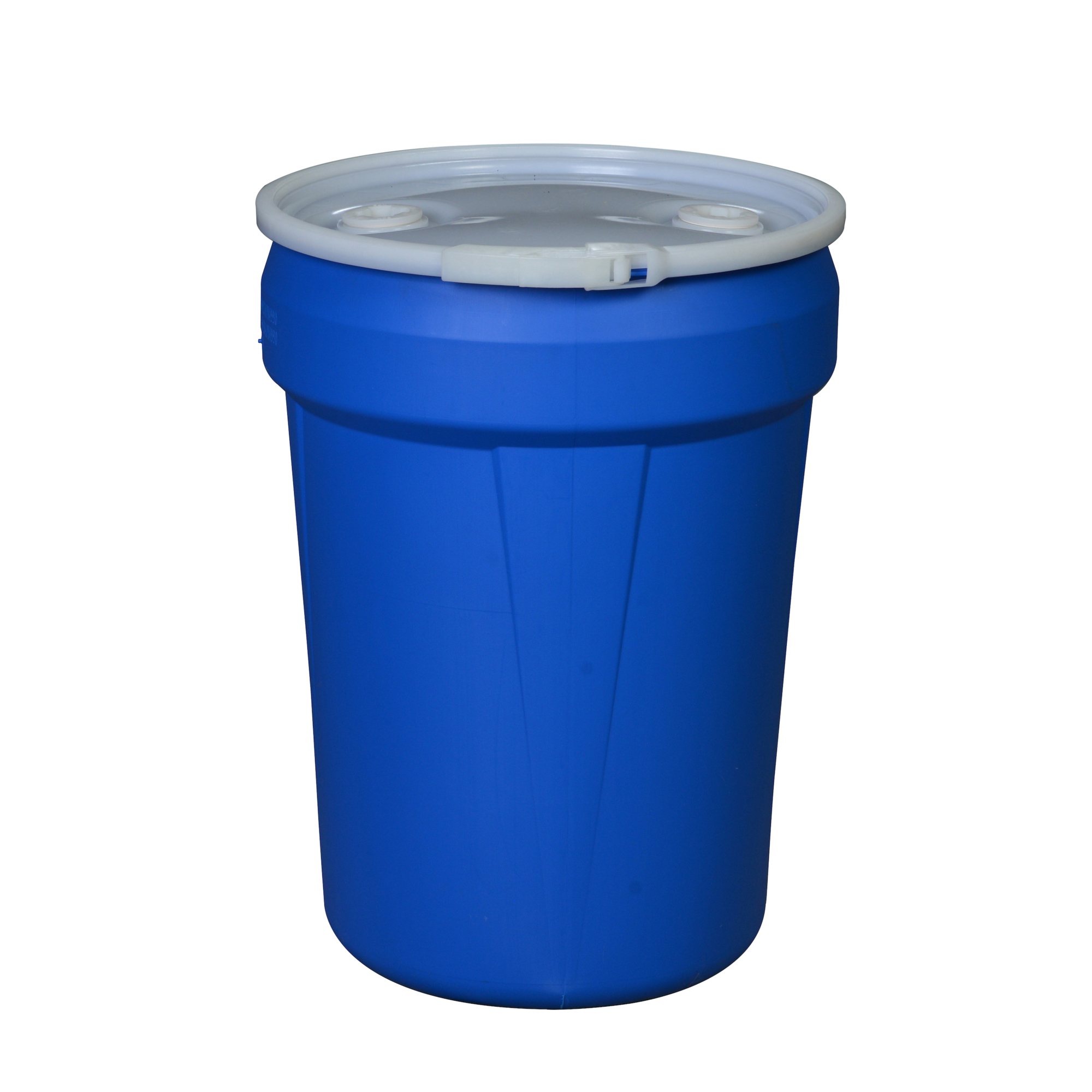 Eagle Open Head Plastic Barrel Drum — 30 Gallon, Lever-Lock, UV-Resistant, Blue, Model# 1601B